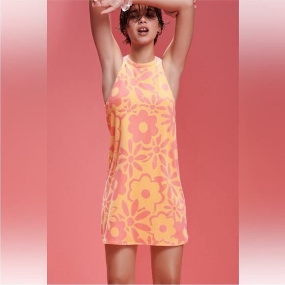 Zara Dresses & Skirts - Zara Jacquard Terry Daisy Mini Dress S Retro Tennis